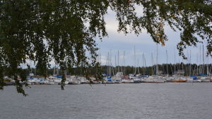 De boende i Korsgrundet får fin utsikt, bland annat över SSJ:s båthamn. SSJ:s båthamn i Jakobstad