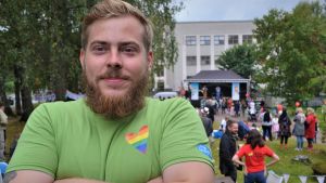 Mikael "Mike" Kokkonen Moke Kokkonen jobbar för Slow food festivaen i Fiskars 2018.fo