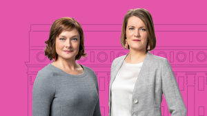 Eduskuntavaalit - kaksikielinen vaalikeskustelu. Jonna Nupponen och Marianne Sundholm. Valdebatt
