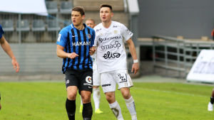 Både Filip Valencic och Denys Oliynyk gjorde mål i matchen. Filip Valencic och Denys Oliynyk.