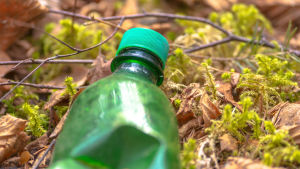 I medeltal har Naguborna dagligen hämtat kring 35 kilogram förpackningsplast till insamlingspunkten. Plastflaska skräpar i naturen