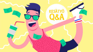 Kesätyö Q&A: Palkanmaksu (kuvituskuva)
