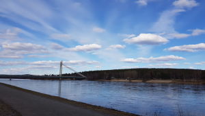 Ounasjoki i Rovaniemi blev isfri just i tid till utrikesministermötet Bild av Ounasjoki i Rovaniemi