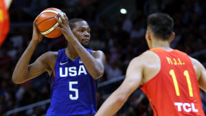 Ska Kevin Durant leda USA mot ny seger? Kevin Durant leder USA:s herrar i basketturneringen.