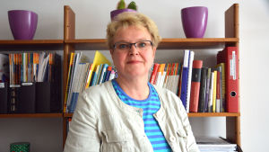 Överskötare Arja Tuomaala på Vasa centralsjukhus säger att sommaren gick bättre än förväntat. Porträtt av Arja Tuomaala.