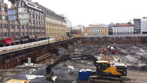 Salutorget i Åbo, oktober 2019 salutorget i Åbo, stor grop oktober 2019.