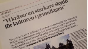 Insändare i Dagens Nyheter den 16/12. 2019. Debattartikel i Dagens Nyheter.