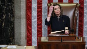 Representanthusets talman Nancy Pelosi på en arkivbild från den 18 december. Representanthusets talman Nancy Pelosi på en arkivbild från den 18 december.