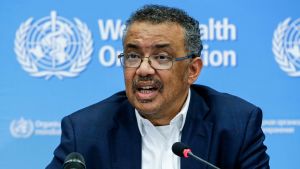 Tedros Adhanom Ghebreyesus, generaldirektören för WHO, under onsdagens presskonferens i Genève. Tedros Adhanom Ghebreyesus, generaldirektören för WHO, under onsdagens presskonferens i Genève.