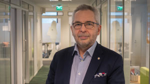 Sakari Karjalainen på Cancerföreningen i Finland. Porträtt på Sakari Karjalainen.