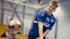 Benjamin Helander i farten för landslaget. Benjamin Helander.