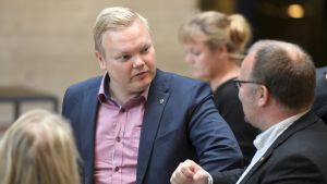 Antti Kurvinen på mötesplatsen i Tavastehus. Antti Kurvinen på möte i Tavastehus 20.8.2020
