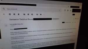 Enskilda klienter blev mål för uptressning lördagen den 24 oktober. kuvakaappaus kiristysviestistä