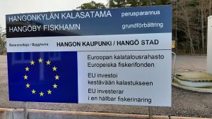 Också själva infrastrukturen i fiskehamnen har byggts med EU-stöd. Fiskehamnen i Hangöby