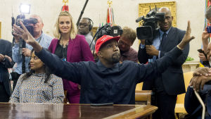 Kanye West i Vita huset. 
