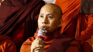 Ledaren för Ma Ba Tha, munken Ashin Wirathu. Den ultranationalistiska munken Ashan Wirathu i Burma.