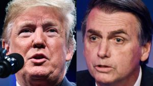 Både Donald Trump och Brasiliens nästa president Jair Bolosnaro driver politik som befaras förvärra klimatförändringen och dess effekter. En bildkombination på USA:s president Donald Trump och Brasiliens tillträdande president Jair Bolsonaro. Båda bilderna tagna i oktober 2018.