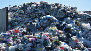 Det räcker inte med att bara samla in plast. Hela kedjan måste fungera. Plastavfall i Toppå i Åbo.
