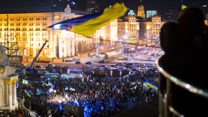 Ukrainalaiset osoittavat mieltään Kiovassa marraskuussa 2013 Ukrainalaiset osooittavat mieltään Kiovassa marraskuussa 2013