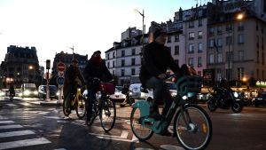 Många cyklar då kollektivtrafiken inte fungerar. Paris 10.12.2019 Många cyklar då kollektivtrafiken inte fungerar. Paris 10.12.2019