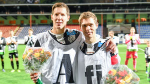 Ville Koskimaa och Veli Lampi gjorde sistsa framträdandet i VPS i Vasa. Ville Koskimaa, Veli Lampi.