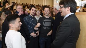 Carles Puigdemont föreläste på Helsingfors universitet 23.3.2018. Carles Puigdemont föreläste på Helsingfors universitet 23.3.2018.