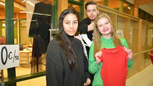 Anna-Kajsa Edström, Sofia Lindeberg och Martin Paul. Anna-Kajsa Edström, Sofia Lindeberg och Martin Paul på Västra Nylands folkhögskola.