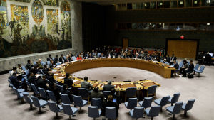Arkivbild på FN:s säkerhetsråd. Alla övriga 14 länder i FN:s säkerhetsråd röstade för resolutionen om Jerusalem som stoppades av USA:s veto