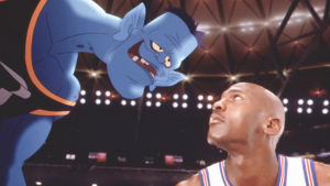 Filmen space jam har varit en inspirationskälla för många basketspelare. Michael Jordan i filmen Space Jam.