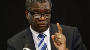 Denis Mukwege har hjälpt tiotusentals våldtäktsoffer vid sitt sjukhus Panzi i Demokratiska republiken Kongo Den kongolesiska gynekologen Denis Mukwege i närbild.