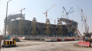 På den här arenan i Qatar spelas VM-finalen den 18 december 2022. På den här arenan i Qatar spelas VM-finalen den 18 december 2022.