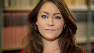 Maria Ferm, migrationspolitisk talesperson för Miljöpartiet. Porträttbild på Maria Ferm, Miljöpartiet.