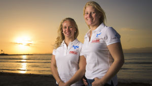 Noora Ruskola och Camilla Cedercreutz kan lära sig mycket i Rio, tror Ericsson. Noora Ruskola och Camilla Cedercreutz har satsat allt på segling.