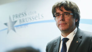 Carles Puigdemont i november 2017, strax efter att han flytt till Bryssel. Puigdemont