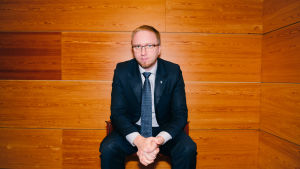 Simon Elo är ordförande för Blå framtids riksdagsgrupp. Simon Elo, Helsinki, 11.12.2018