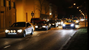 Bilmöten har sysselsatt polisen i Österbotten de senaste veckorna. automiitti Vaasassa