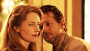 Med Mickey Rourke i Angel Heart, 1987. Charlotte Rampling och Mickey Rourke i filmen Angel Heart 2987.