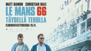 Kör hårt, min vän! Matt Damon och Christian Bale har redan tävlat om flera Oscarsstayetter. Planschen till Le Mans 66.