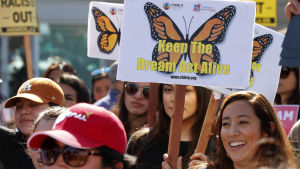 En demonstration till stöd för Daca och "drömmarna" i Los Angeles den 5 februari. En demonstration till stöd för Daca och "drömmarna" i Los Angeles den 5 februari.