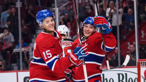 Jesperi Kotkaniemi och Artturi Lehkonen. Nästa blåvita radarpar i NHL? Jesperi Kotkaniemi spelar i Montreal Canadiens.