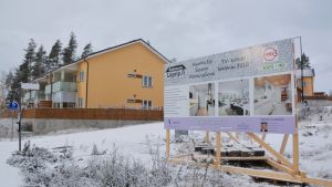 Också Söderkulla växer. Här bostäder till salu på Granitvägen. Nybyggt hus i Söderkulla