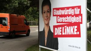Valreklam för vänsterpartiet Die Linke. Valreklam för vänsterpartiet Die Linke inför tyska förbundsdagsvalet 2017.
