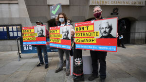 Demonstration för Julian Assange i London 7.9.2.2020. Demonstration för Julian Assange i London 7.9.2.2020.