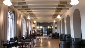 Restaurangen som den ser ut nu. Det nyrenoverade riksdagshuset förevisades på tisdag.