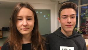 Åttorna Simone Grönroos och Marius Wasström. Simone Grönroos och Marius Wasström