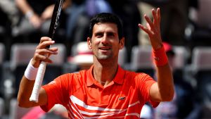 Kyrgios är inte förtjust i Djokovics sätt att jubla efter segrar. Novak Djokovic jublar.