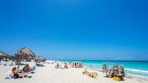 Så här såg det ut på stranden i Varadero på Kuba år 2012. Stranden i Varadero på Kuba år 2012.