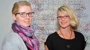 Alexandra Asplund och Sara Jansson slåss för Västerby skola. Alexandra Asplund och Sara Jansson.