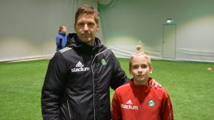 Stefan Strömborg och juniormålvakten Alex Aaltonen. Stefan Strömborg och juniormålvakten Alex Aaltonen.