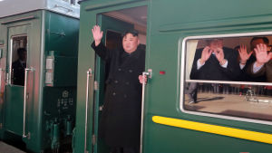 Nordkoreas ledare Kim Jong-Un tycks tycka om tåg, för han har använt specialtåg flera gånger då han har varit utomlands Nordkoreas ledare Kim Jong-Un tycks tycka om tåg, för han har använt specialtåg flera gånger då han har varit utomlands